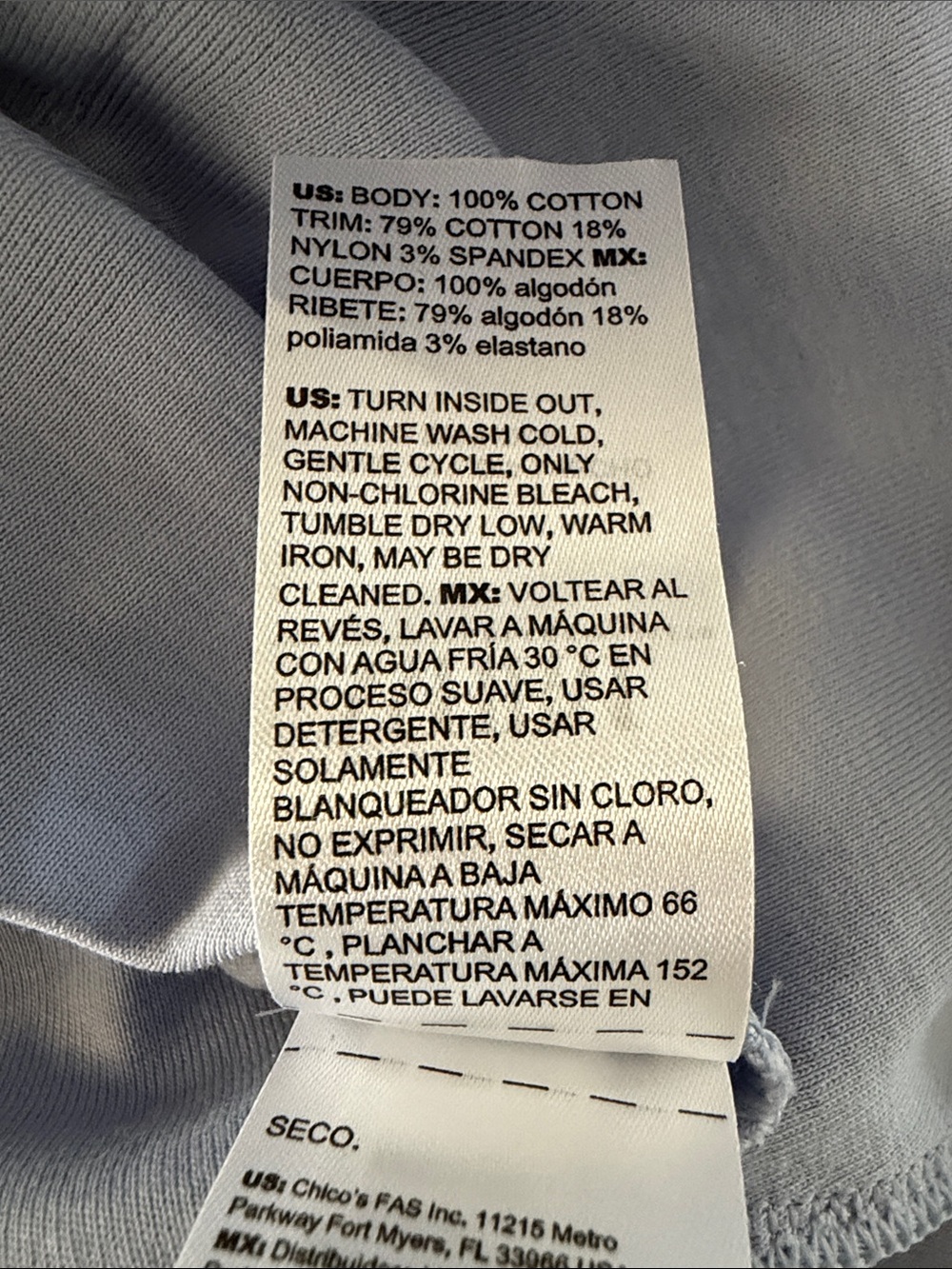 WHBM Poplin Detail Knit Polo Henley - Picture 8 of 8